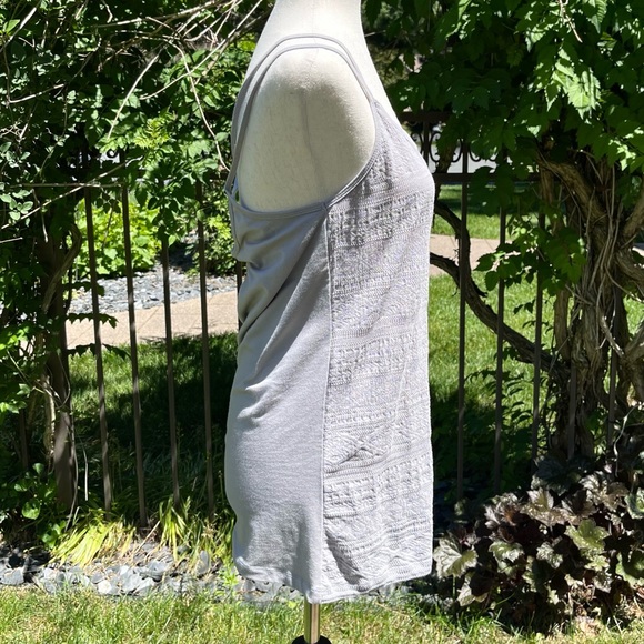 Aero Crochet Aztec Pattern Double Spaghetti Strap Criss-cross Open Back Camisole - Picture 6 of 16